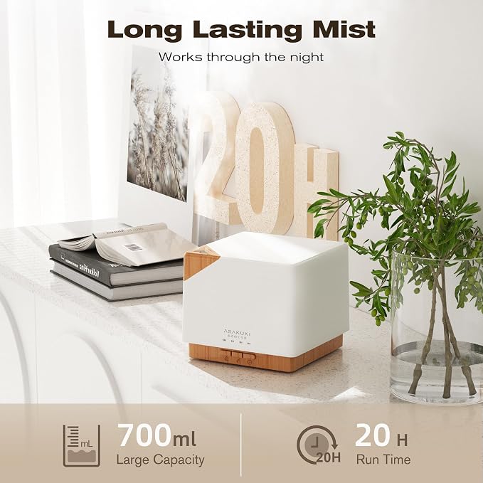 ASAKUKI Essential Oil Diffuser for Home, Large 700 ml Humidifier - Image 2