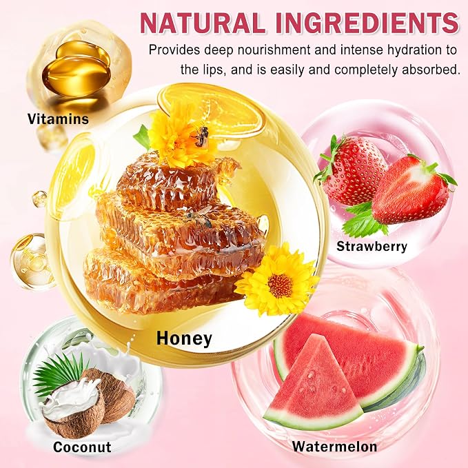 10PCS Honey Pot Lip Balm, Moisturizing Bee Lip Balm, Fruity Lip Sleeping Mask - Image 3