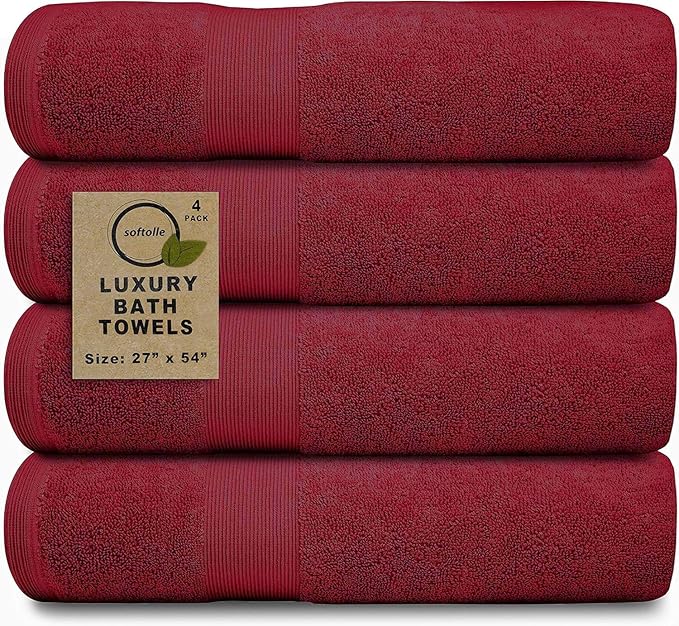 Softolle Luxury Bath Towels Set of 4 | Towels by Softolle