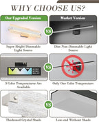 Brushed Nickel LED Bathroom Vanity Light, 24.4 Inch 15W Modern Dimmable - Image 4