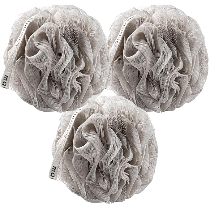 MainBasics Bath Shower Loofah Sponge Pouf Body Scrubber Exfoliator Body Wash by MainBasics