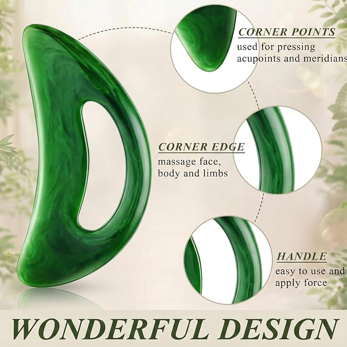 BBTO 2 Pcs Body Gua Sha Tool Large Resin Scraping Tools - Image 3