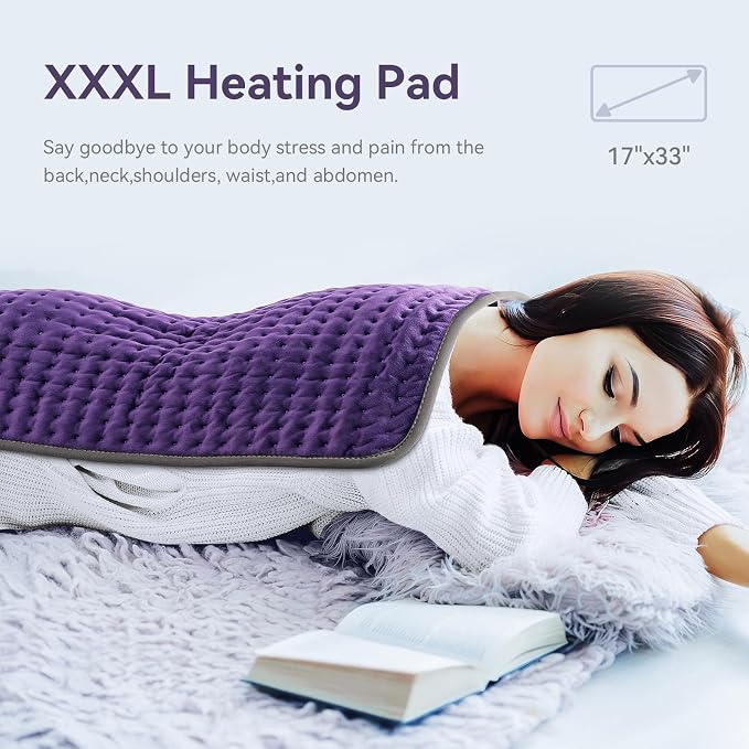 Heating Pad for Back/Neck/Shoulder Pain Relief, Moist & Dry Heat Warm Pad - Image 4