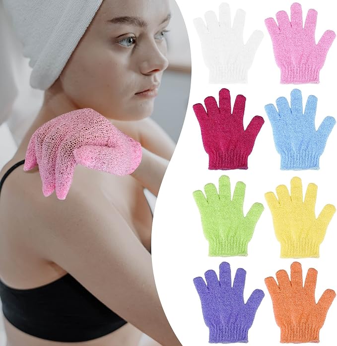 4 Pcs Shower Gloves, Exfoliating Gloves, Exfoliating Mitt, Exfoliating Body - Image 2