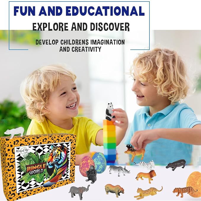Bath Bombs for Kids with Surprise Inside- 12 pk Kids Bath Bombs with Jungle Toys - Image 7