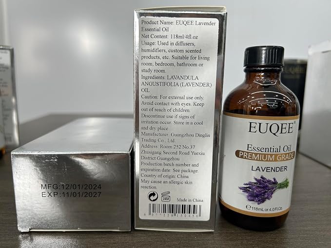 EUQEE Lavender Essential Oil 118mL Pure Lavender Oil Large Capacity Essential - Image 8