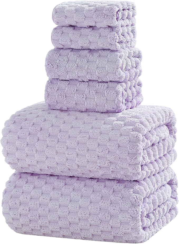Extra Large Bath Towel Set of 6, Oversized Bath Sheet Super Soft Highly by NALIVO
