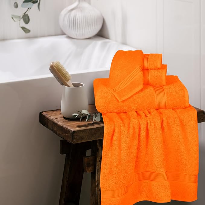 Elvana Home Ultra Soft 6 Pack Cotton Towel Set, Contains 2 Bath Towels 28x55 - Image 4