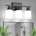 Ascher Bathroom Light Fixtures, 3-Light Vanity Light Over Mirror, Modern Matte by Ascher