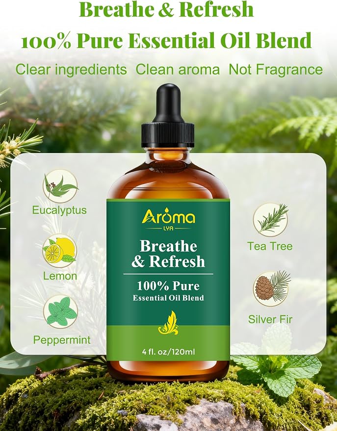 Breathe & Refresh — A 100% Pure Essential Oil Blend Cool-Crisp Blend that Makes - Image 2