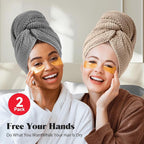 MABAO 2 Pack Microfiber Hair Towel Wrap - Image 3