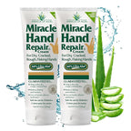 Miracle Hand Repair Cream for Dry Cracked Hands 8 oz Best Healing Hand Cream by MiracleofAloe%C2%AE