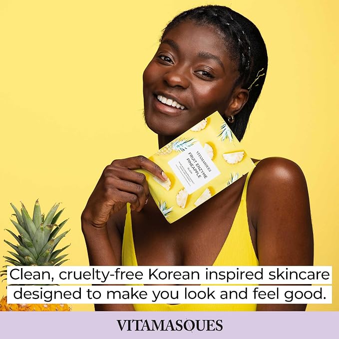 Vitamasques Pineapple Face Sheet Mask 7 Pack - Image 6