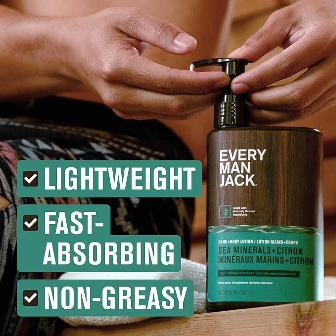Every Man Jack Mens Sea Minerals + Citron Hand & Body Lotion - Image 4