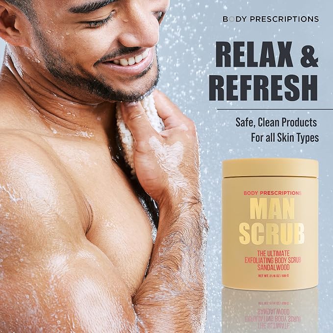 Body Prescriptions Men’s Exfoliating Body Scrub – Ultimate Skin Cleansing Wash - Image 2