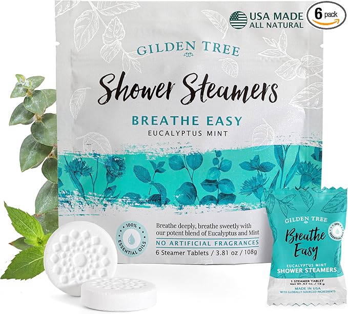 Gilden Tree Shower Steamers Aromatherapy Eucalyptus Mint Essential Oils Stress by GildenTree