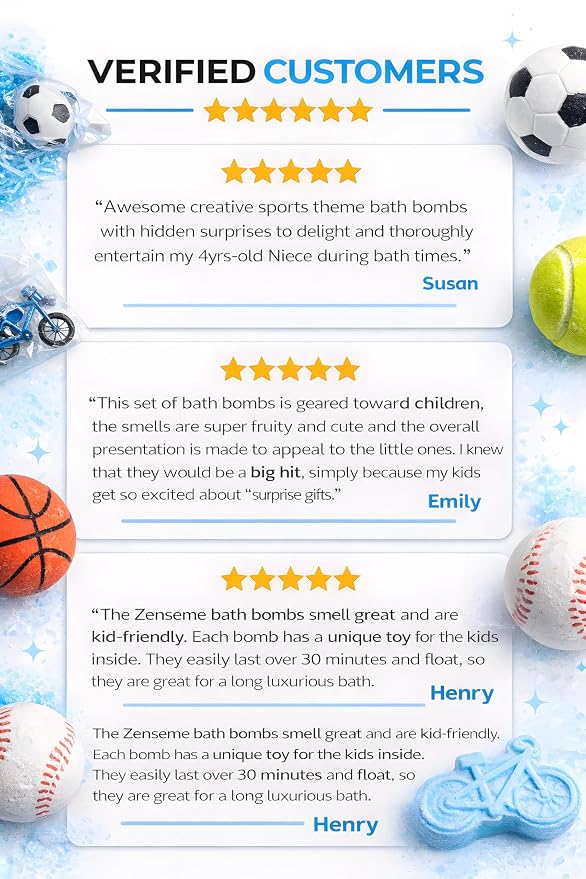 Bath Bombs for Boys with Toys Inside W/Flash Cards - Image 8