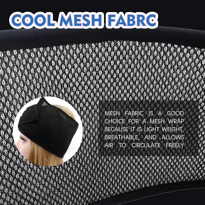 2Pcs black and red Mesh Hair Wraps, Thicker Soft Head Wraps - Image 5