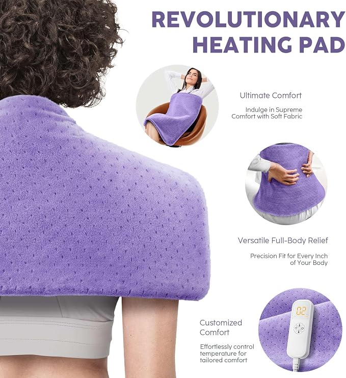 Heating Pad for Back Pain Relief, Menstrual Pain, Christmas Gifts for Women Men - Image 2