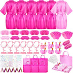 Spa Party Supplies for Girls, 6 Satin Robes Kids Spa Birthday Sleepover by Guifizeiom