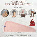 3 Pack Microfiber Hair Towel Wrap - Image 2
