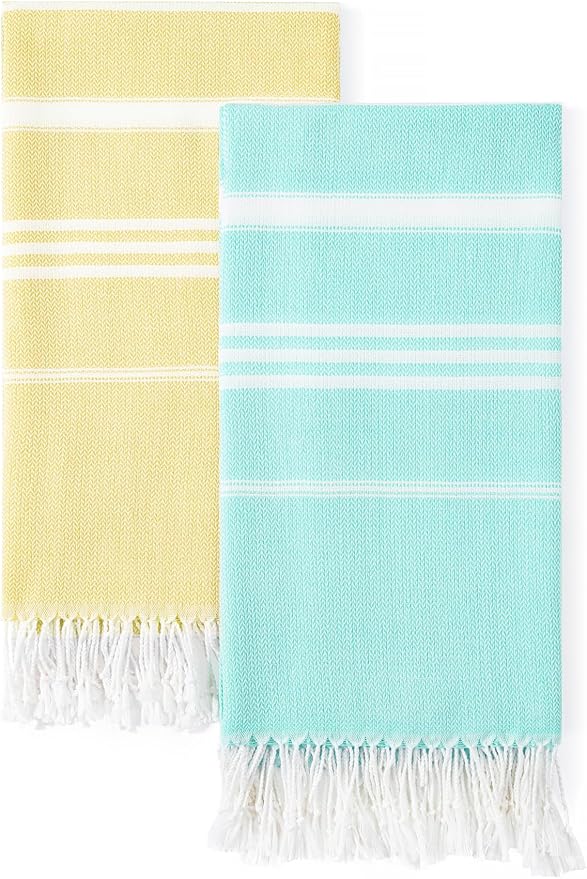 2 Packs Cotton Turkish Beach Towels Quick Dry Sand Free Oversized Bath Swim by ANTFUNYgivesmorechoices