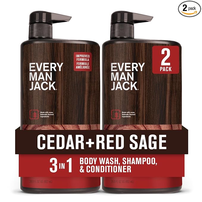 Every Man Jack Cedar + Red Sage Mens 3-in-1 All Over Wash by EveryManJack