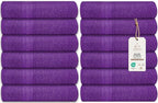 Medium Bath Towels Bulk Set of 12 – 100% Cotton Terry – 24" x 48" – Quick Dry by ASTILTEXCottonTowels