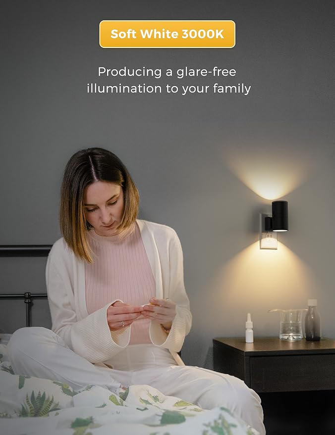L LOHAS LED Night Light Plug in, 4 Pack, Dimmable Night Lights Plug into Wall - Image 9