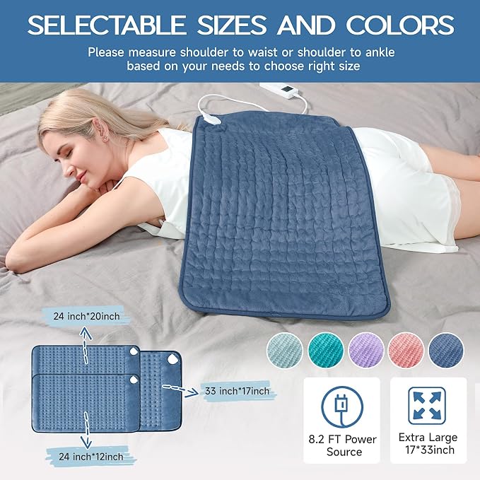 Large Heating Pad for Back Pain Relief, Electric Heating Pad for Neck and - Image 6