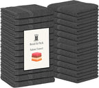 Reed&Pick 24 Pack Dark Grey Hand Towels 100% Cotton Spa Towels – 16x26 inches by Unknown