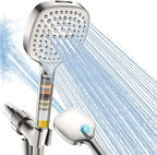 Filtered Shower Head with Handheld, High Pressure 7 Spray Showerhead with by Fitespot