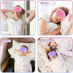 2 Pcs Plush Eye Mask Soft Sleeping Blindfold Eye Cover Comfortable Furry Faux - Image 6