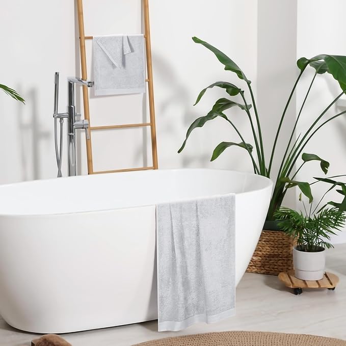 Ultra Soft 3 Pack Cotton Towel Set, Contains a Bath Towels 28x55 inch, a Hand - Image 5