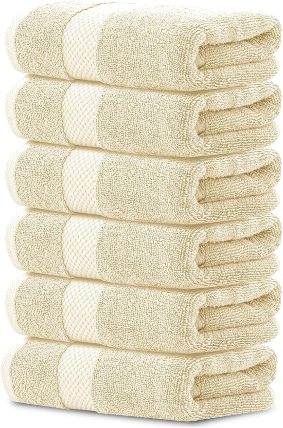 White Classic Luxury Beige Hand Towels by WhiteClassic