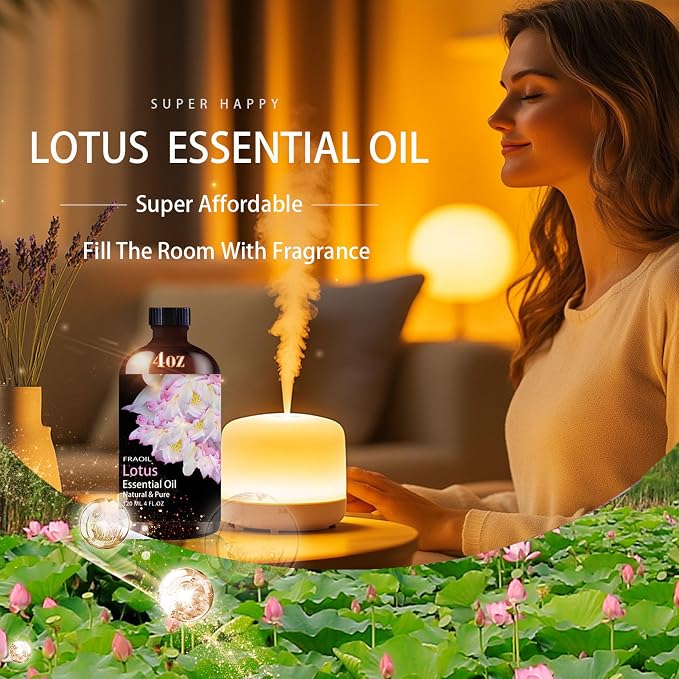 Lotus Essential Oil, Lotus Oil 4 Fl Oz 120ML - Image 3