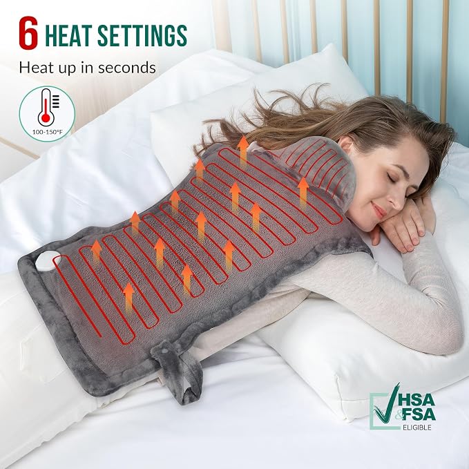 Snailax Heating Pad for Neck and Shoulders and Back, Large Heating Pad for Neck - Image 3