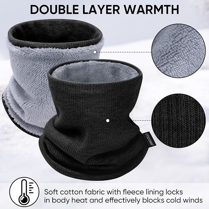 TICONN Neck Gaiter Face Cover Scarf, Neck Warmer Breathable Sun & Wind-proof - Image 2