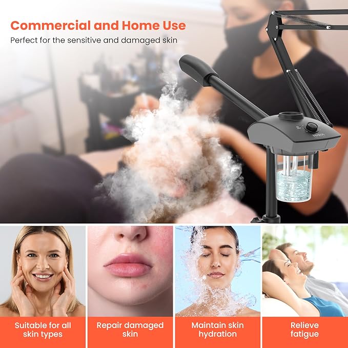TASALON Professional 2-in-1 Facial Steamer, Ozone Face Steamer - Image 6