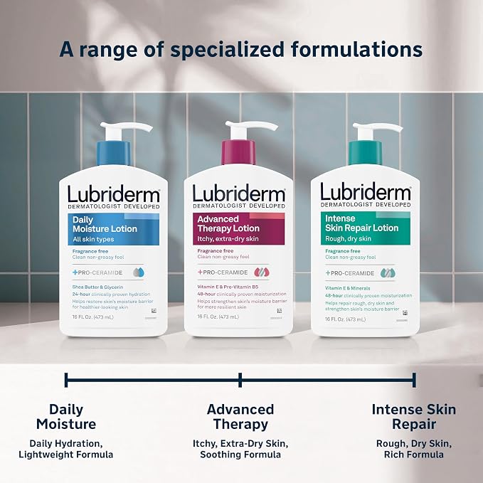 Lubriderm Advanced Therapy Fragrance-Free Moisturizing Hand & Body Lotion + - Image 7