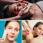 BBTO 2 Pcs Jade Comb for Scalp Massage Gua sha Comb for Head Body spa Hair - Image 5