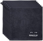 White Classic Bleach Safe Black Makeup Washcloths - Image 3