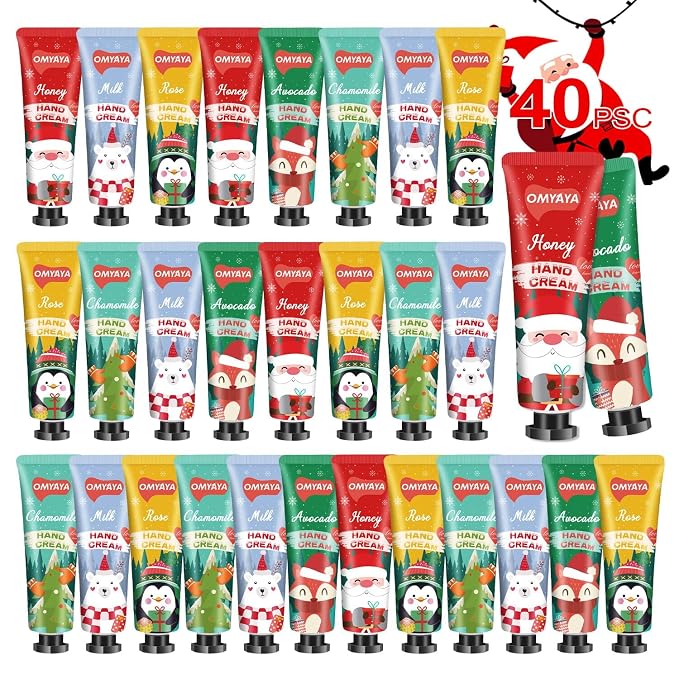 40 Pack Bulk Christmas Gifts, Mini Hand Cream Set, Bulk Christmas Gifts by Kiytar