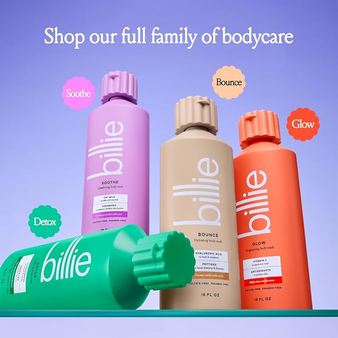 Billie Soothe Comforting Womens Body Wash, 18 fl oz, Calming Lavender Milk Scent - Image 5