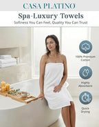 Casa Platino 100% Cotton Turkish Bath Towel Set 12 Pieces - Image 2