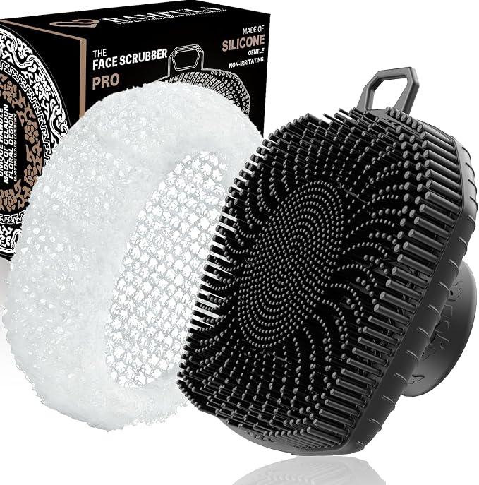 RamPula Face Scrubber & African Net, Silicone Exfoliating Brush by RamPula