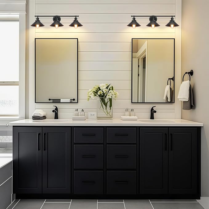 32" Upgrade Black Bathroom Light Fixture, 3-Light Vanity Lights - Image 8