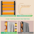 Towel Warmer Rack 6 Bars Towel Warmer Wall Mounted - Image 3