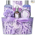 Bath Gift Baskets for Women, Lavender Relaxing Spa Gifts, Bath Spa Gift Basket by Ariosemonde