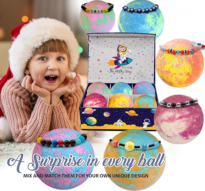 Bath Bombs for Kids with Surprise Inside, Bath Bombs with Surprise Jewelry & - Image 9